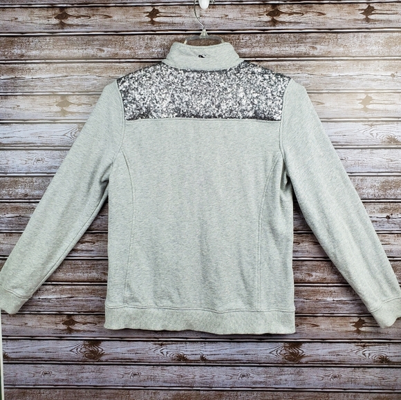 Vineyard vines 1/4 zip sweater shirt with sequins - Picture 6 of 8